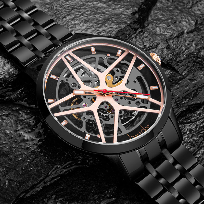 Automatic hollow waterproof male mechanical watch Dynamic Luxe Clothing