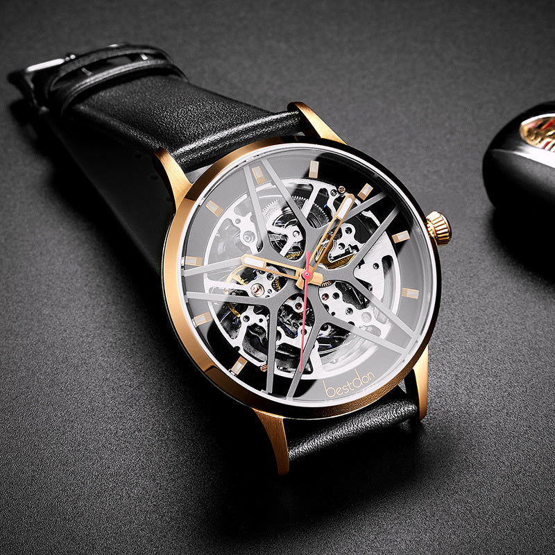 Automatic hollow waterproof male mechanical watch Dynamic Luxe Clothing