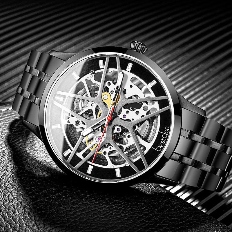 Automatic hollow waterproof male mechanical watch Dynamic Luxe Clothing