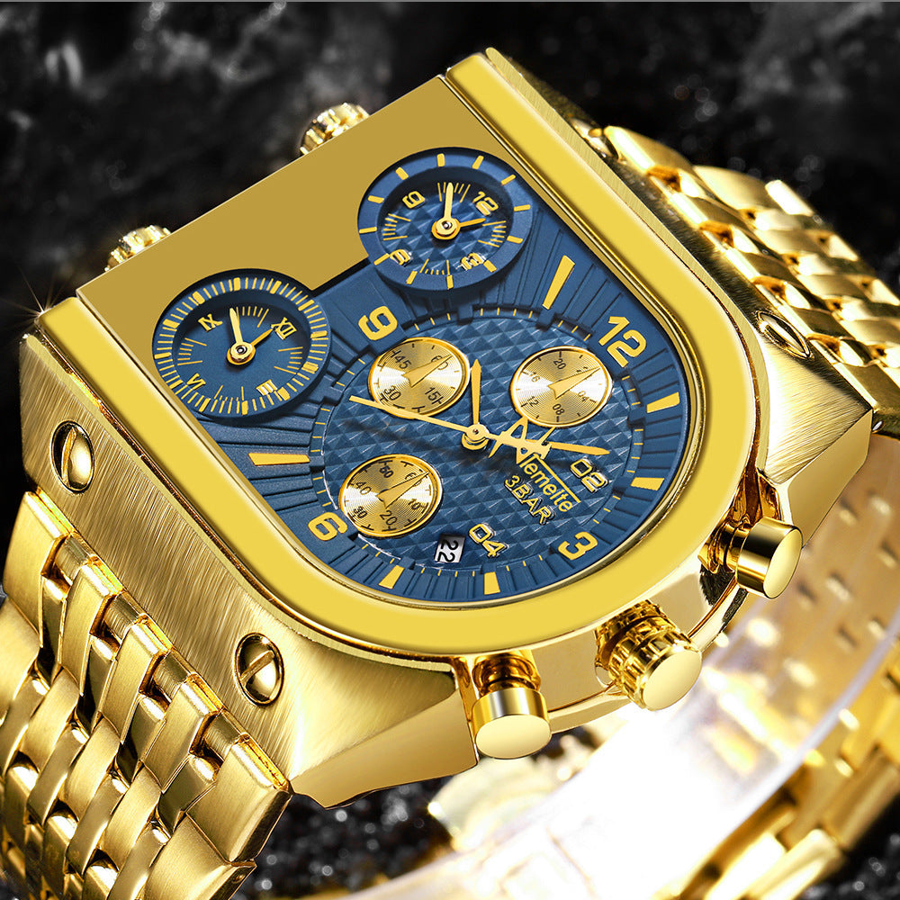 Steel belt movement quartz watch male Dynamic Luxe Clothing